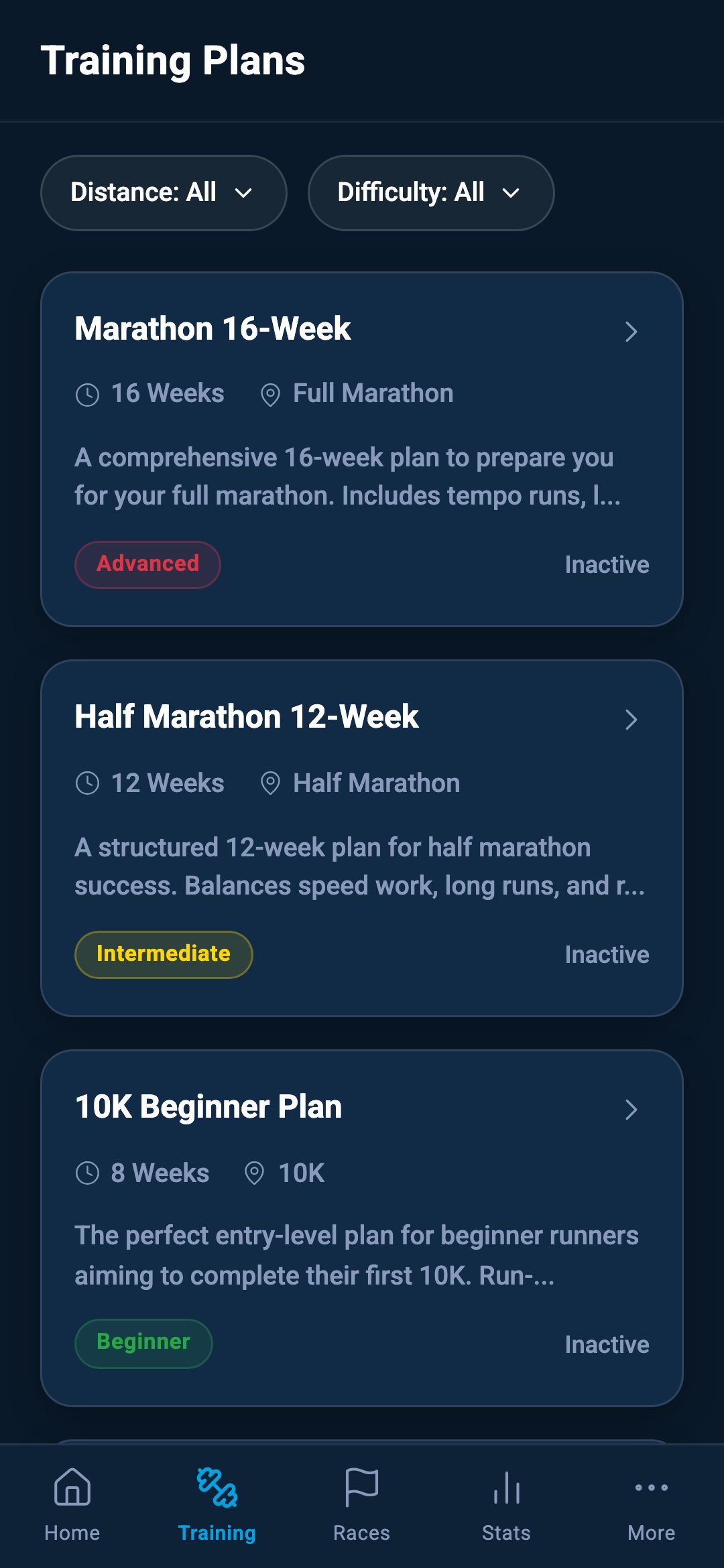 Training Plans